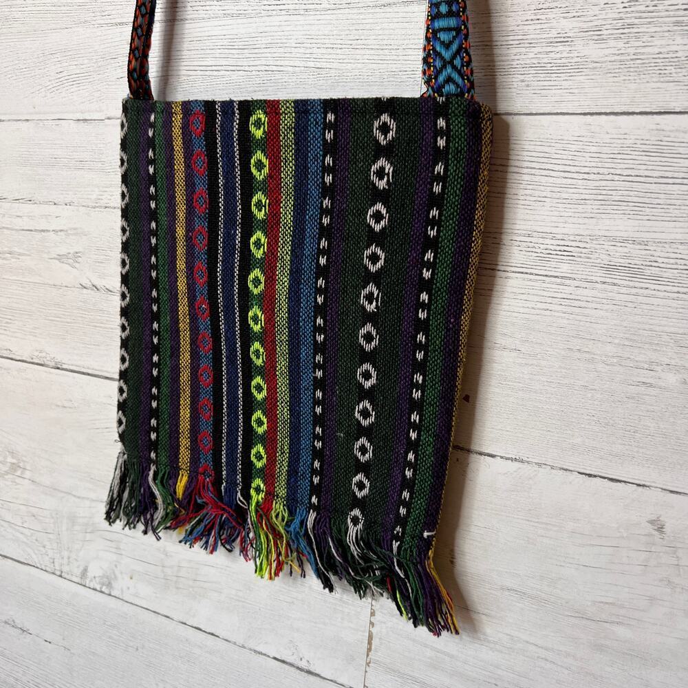 Vintage Purse Womens Tribal Boho Embroidery Tassels Beaded Hippie Shoulder Bag - Picture 11 of 16